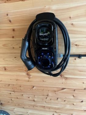 Click Here To Enlarge This Photo Of Electrical installation of the Rolec WallPod EV Homesmart electric vehicle charging unit